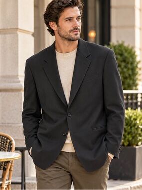 Donna Karan Signature Vintage 90s Wool Men’s Blazer Made in Italy 42 44R